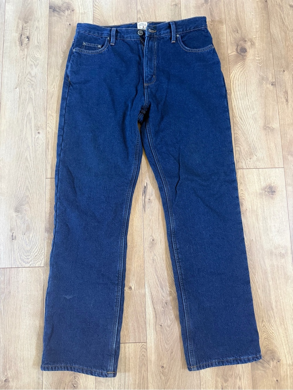 NWOT Red Head Men's Dark Blue Fleece Lined Straight-Leg Denim Jeans Size 34 x 34